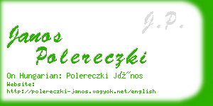 janos polereczki business card